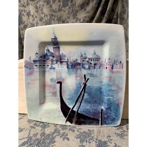 *CLEARANCE* Vintage Venezia I.C.C. Italian Ceramics Company Square 8" Plate